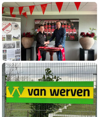 v.v. Hierden verwelkomt Van Werven infra & recycling als nieuwe bordsponsor