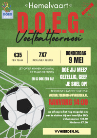 v.v. Hierden D.O.E.G. Voetbaltoernooi op donderdag 9 mei!