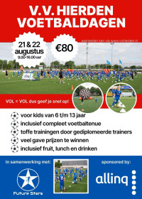 v.v. Hierden voetbaldagen op 21 & 22 augustus 2024!