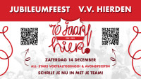 JUBILEUMFEEST V.V. HIERDEN 14 DECEMBER!