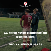 v.v. Hierden verlaat bekertoernooi met opgeheven hoofd. (1-1 | 8-7 n.s.)
