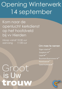 KERKNIEUWS | Openluchtdienst Hervormde Gemeente Hierden 14 september op "Mheenzicht"