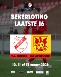 Bekerloting 1/8e finale beker: v.v. Hierden - CSV Apeldoorn